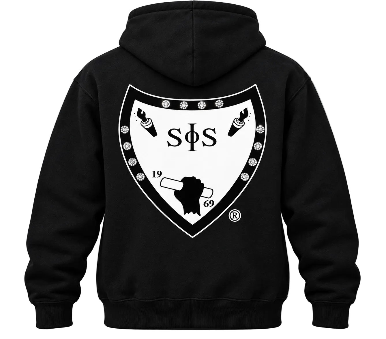 Swing rhinestone hoodie